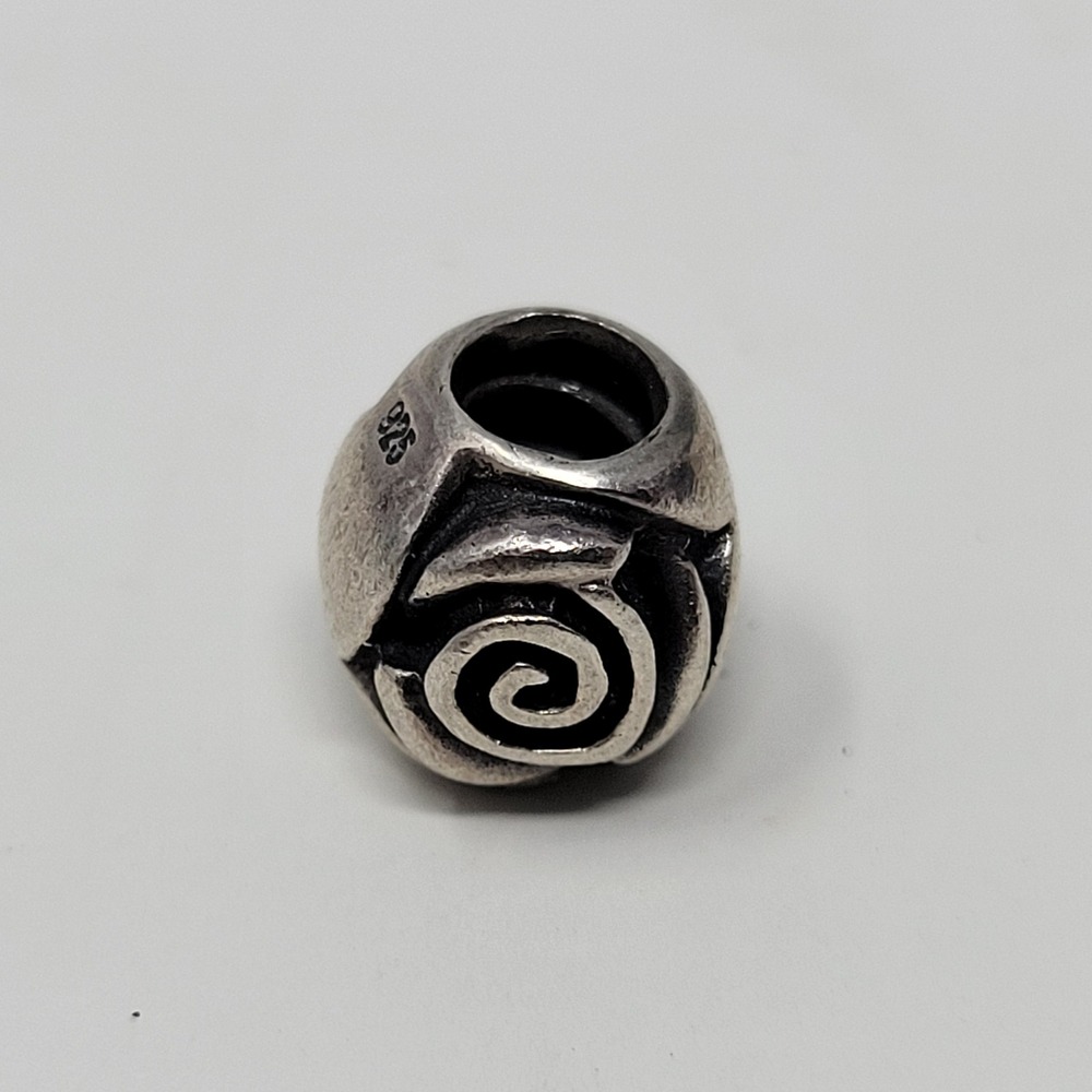 Pandora 925 Sterling Silver Abstract Rose Swirl ALE Charm Bead 790162‎